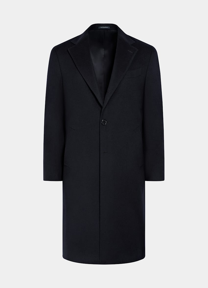 SUITSUPPLY Pure Wool Navy Overcoat