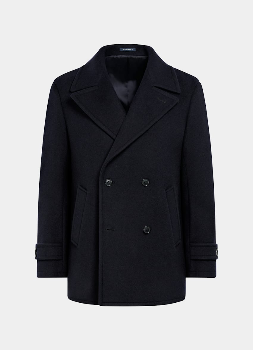 SUITSUPPLY Pure Wool Navy Peacoat