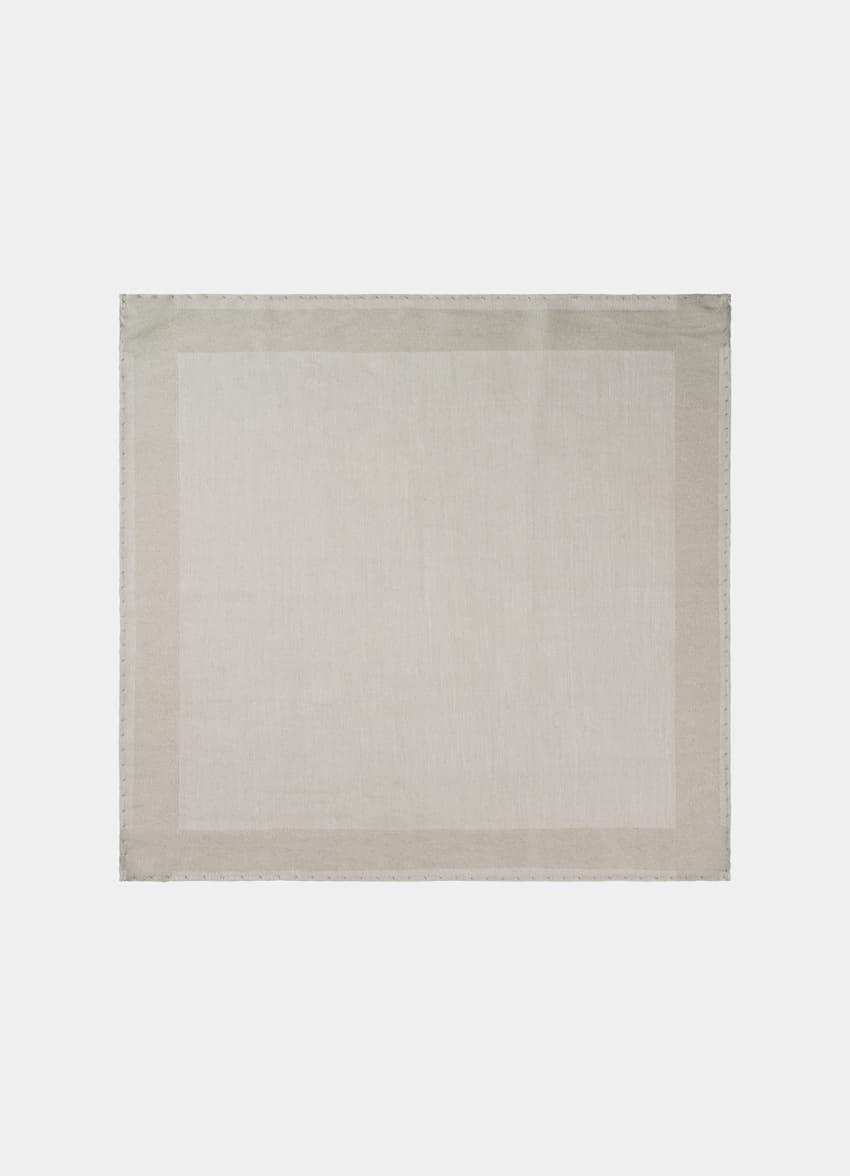 SUITSUPPLY Pura seda de Magistri, Italia Pañuelo de bolsillo gris