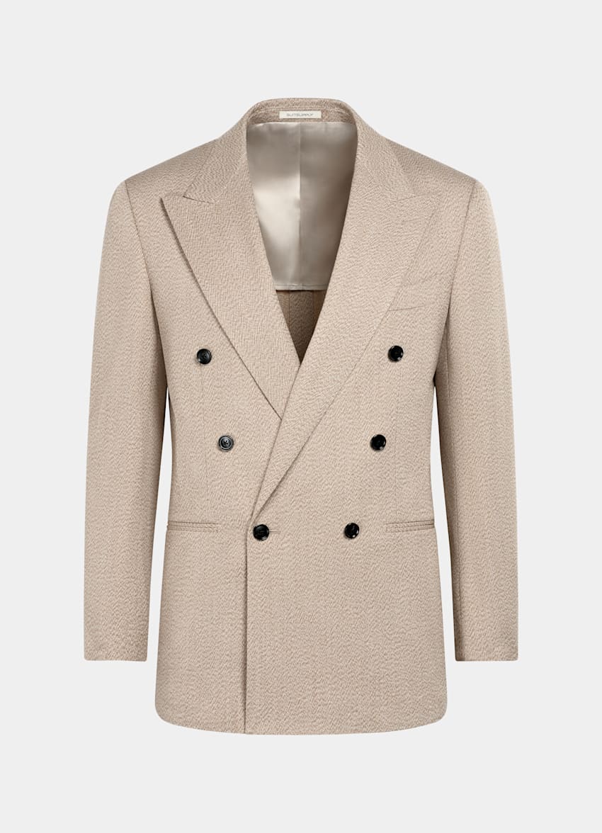 SUITSUPPLY Winter Pure Wool by Rogna, Italy Light Brown Relaxed Fit Roma Blazer