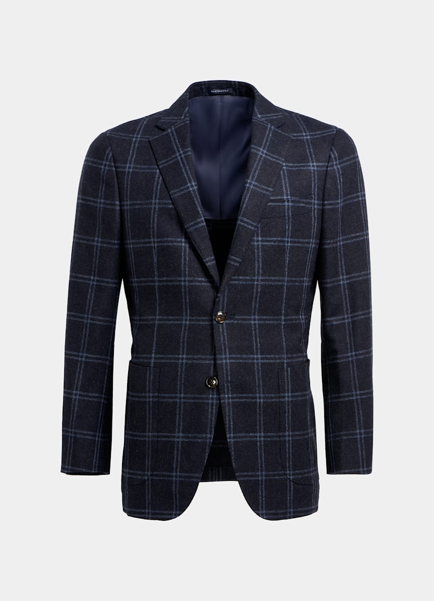 Navy Check Havana Jacket | Pure Wool Single Breasted | Suitsupply ...