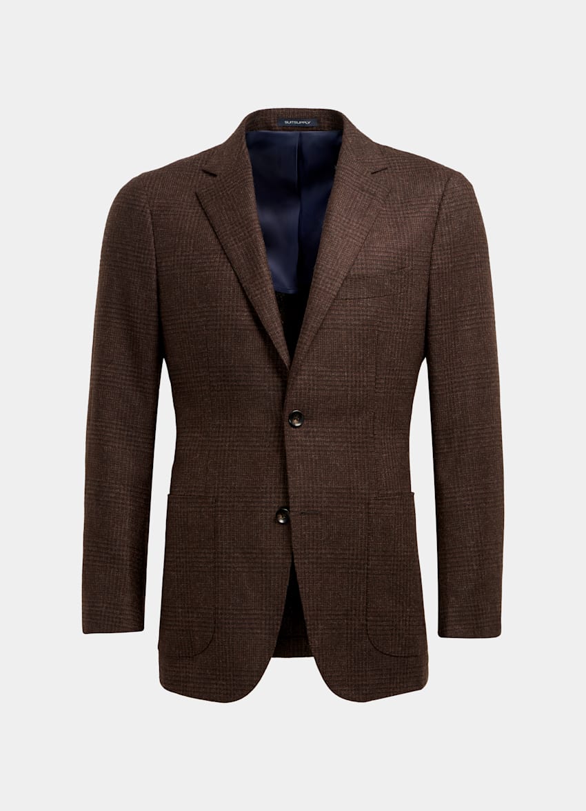 Dark Brown Check Havana Jacket | Pure Wool Single Breasted | Suitsupply ...