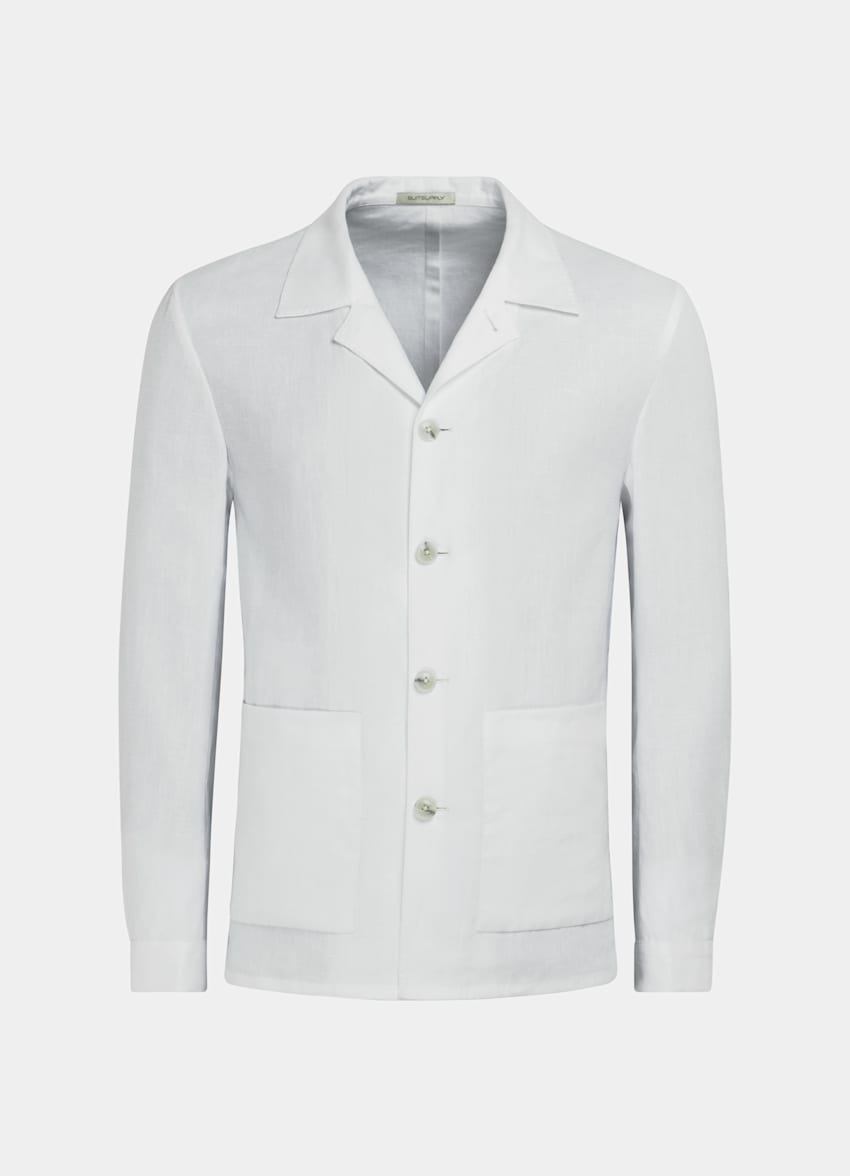 SUITSUPPLY Pure Linen by Baird McNutt, United Kingdom White Walter Shirt-Jacket