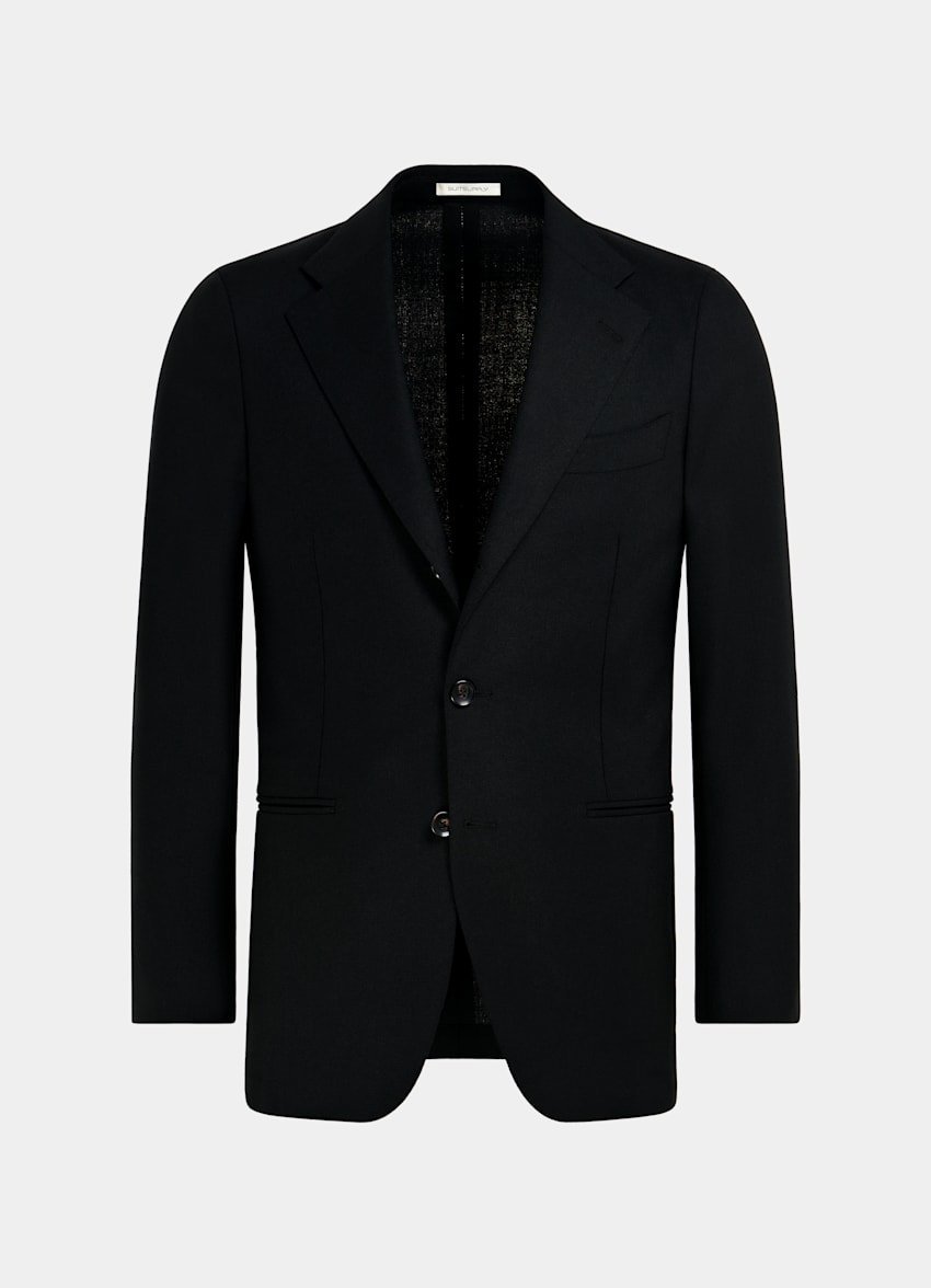 SUITSUPPLY Pure 4-Ply Traveller Wool by Rogna, Italy Black Havana Blazer