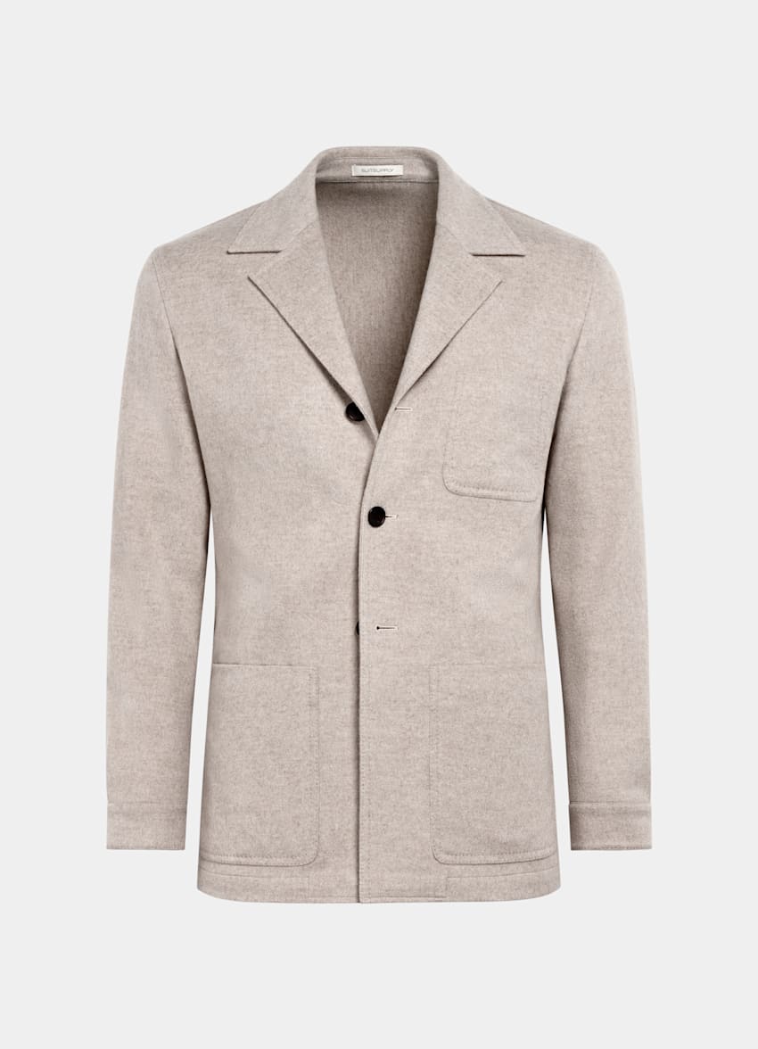 SUITSUPPLY Hiver Pure laine Veste chemise coupe Relaxed sable