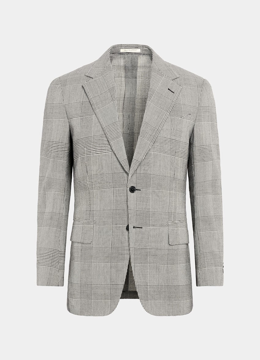 SUITSUPPLY Hiver Pure laine - Subalpino, Italie Blazer Milano coupe Tailored noir à carreaux