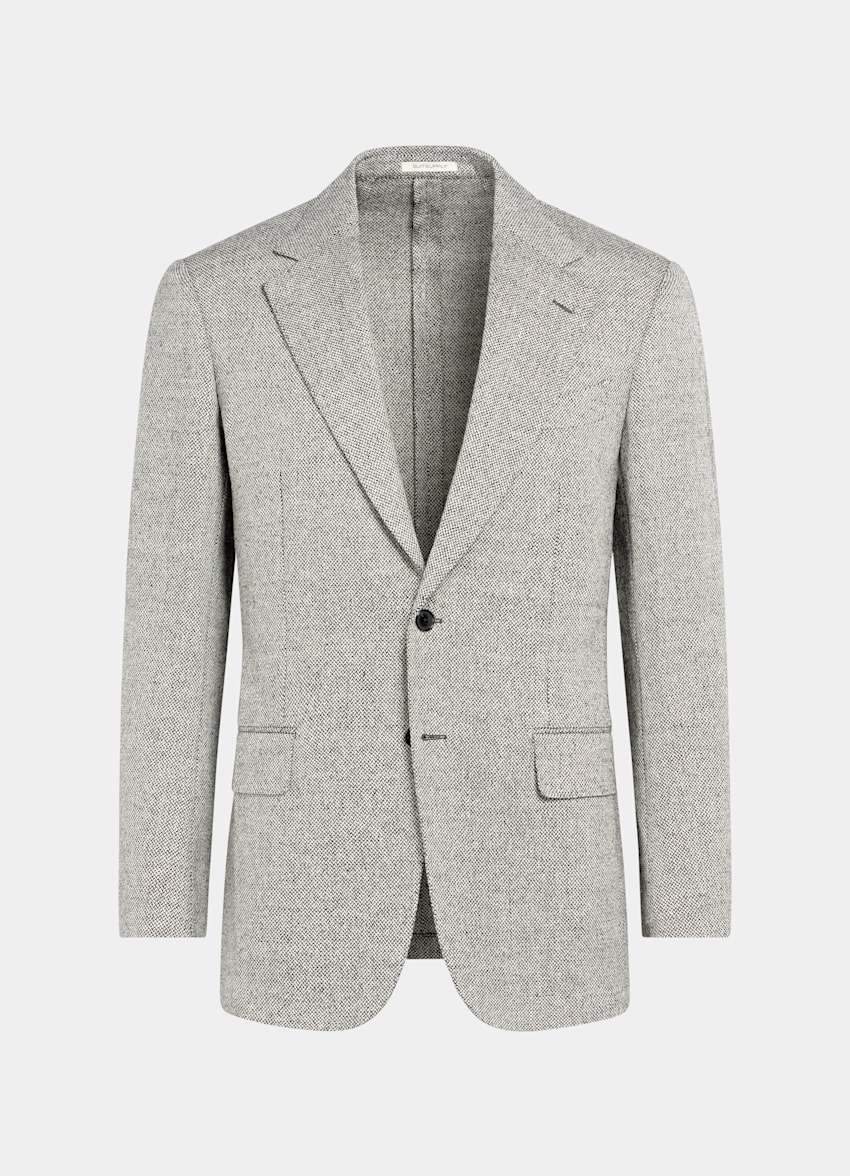SUITSUPPLY Verano Seda, lana y lino de Marling & Evans, Reino Unido Blazer Milano negro corte Tailored