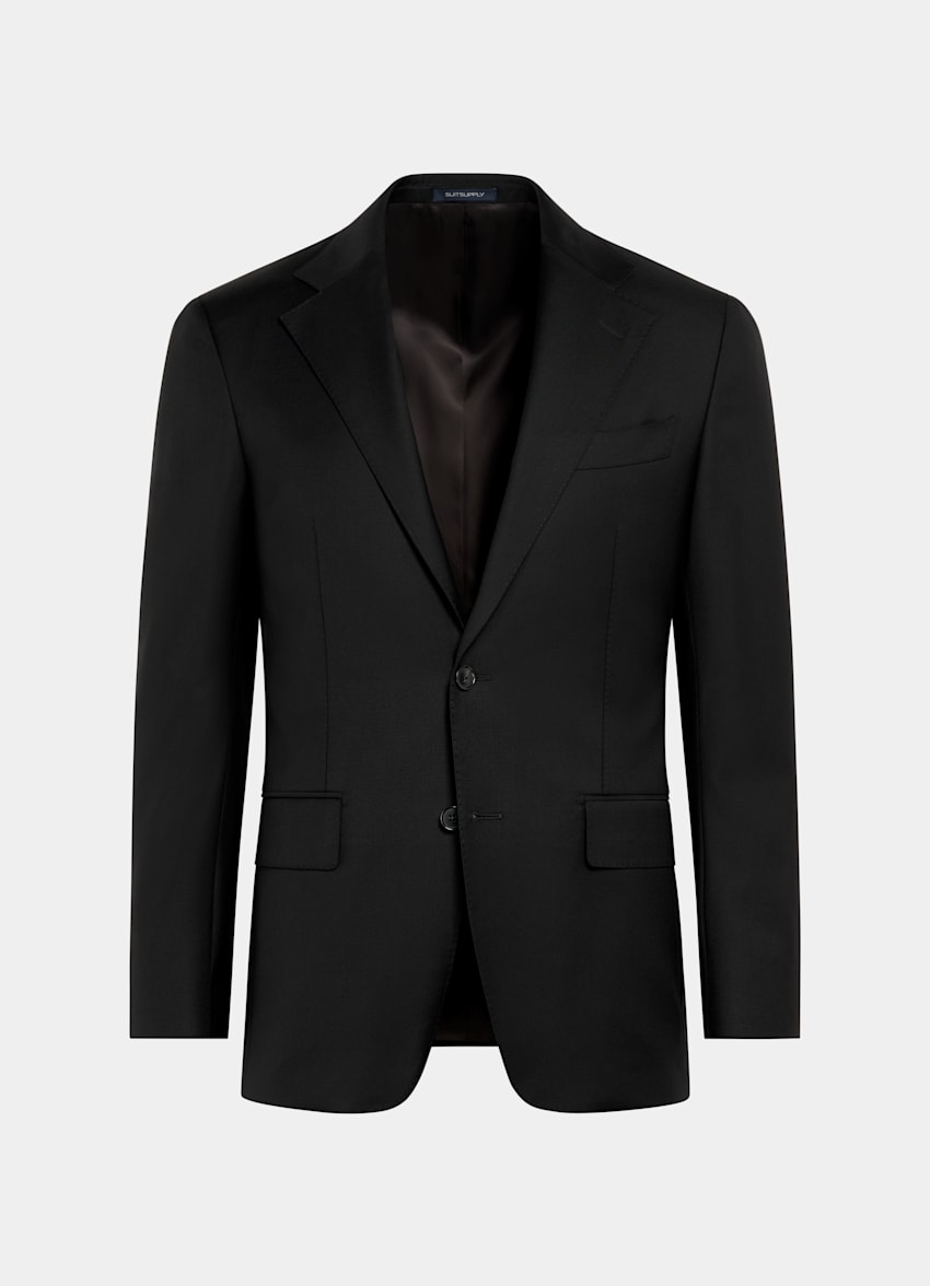 SUITSUPPLY All Season Pura lana S110s de Vitale Barberis Canonico, Italia Blazer de traje Havana negro corte Tailored