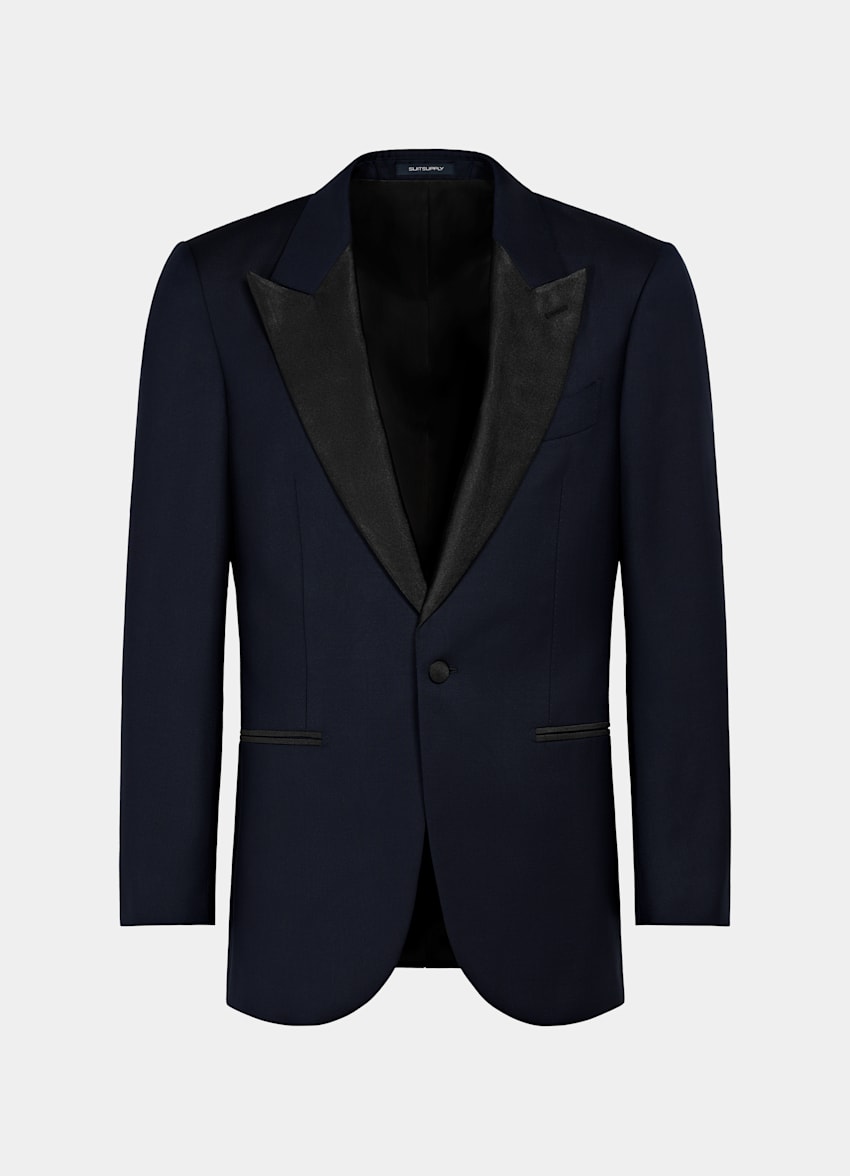 SUITSUPPLY Pure S110's Wool by Vitale Barberis Canonico, Italy Navy Lazio Dinner Jacket