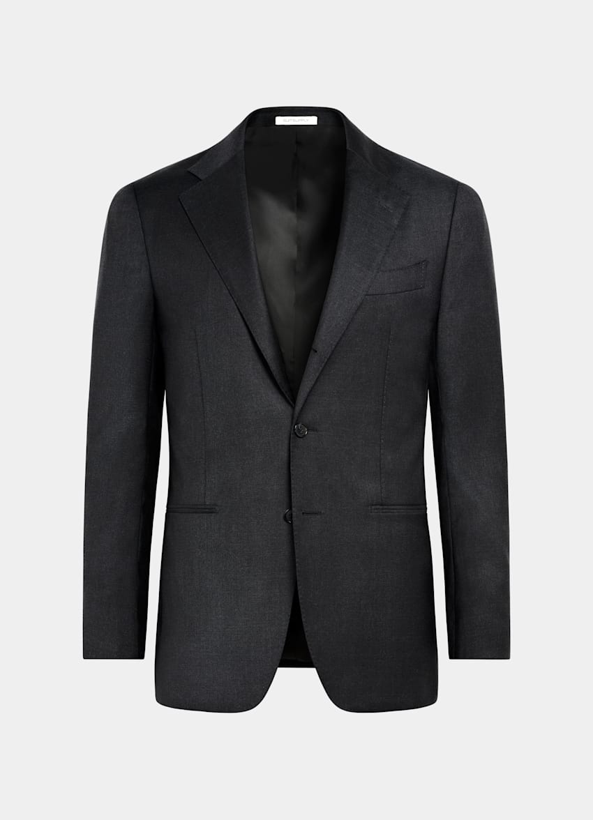 SUITSUPPLY All season Pure laine par Reda, Italie Veste de costume Perennial Havana coupe Tailored gris foncé