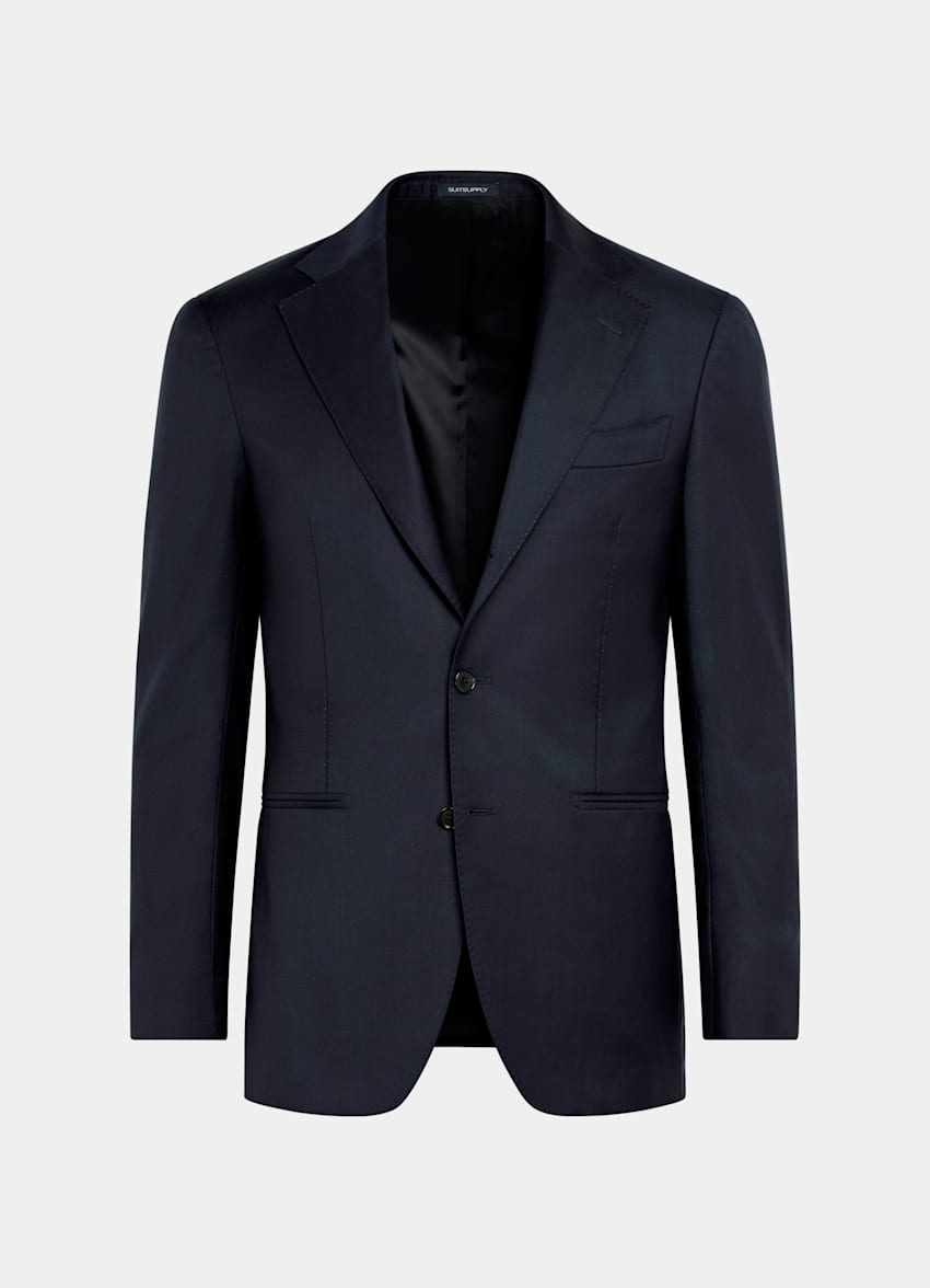 SUITSUPPLY All season Pure laine par Reda, Italie Veste de costume Perennial Havana coupe Tailored bleu marine