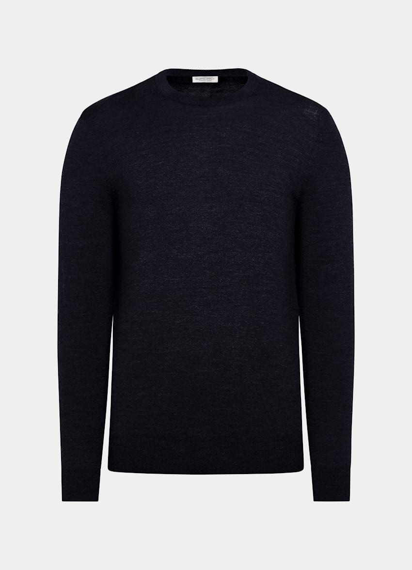 SUITSUPPLY Pure Wool Navy Merino Crewneck