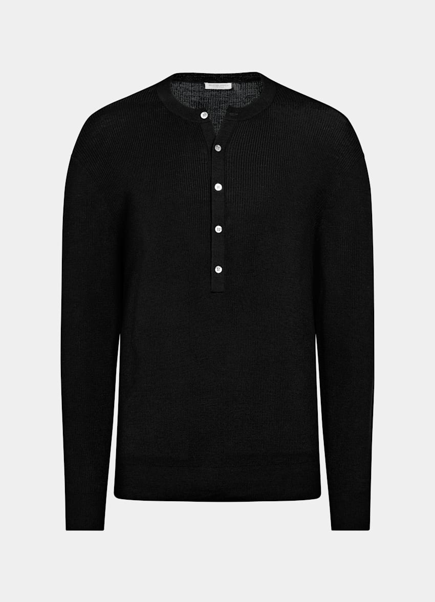 シンゾーン　MILITARY HENLEY PULLOVER BLACK MILITARY HENLEY PULLOVER – Shinzone