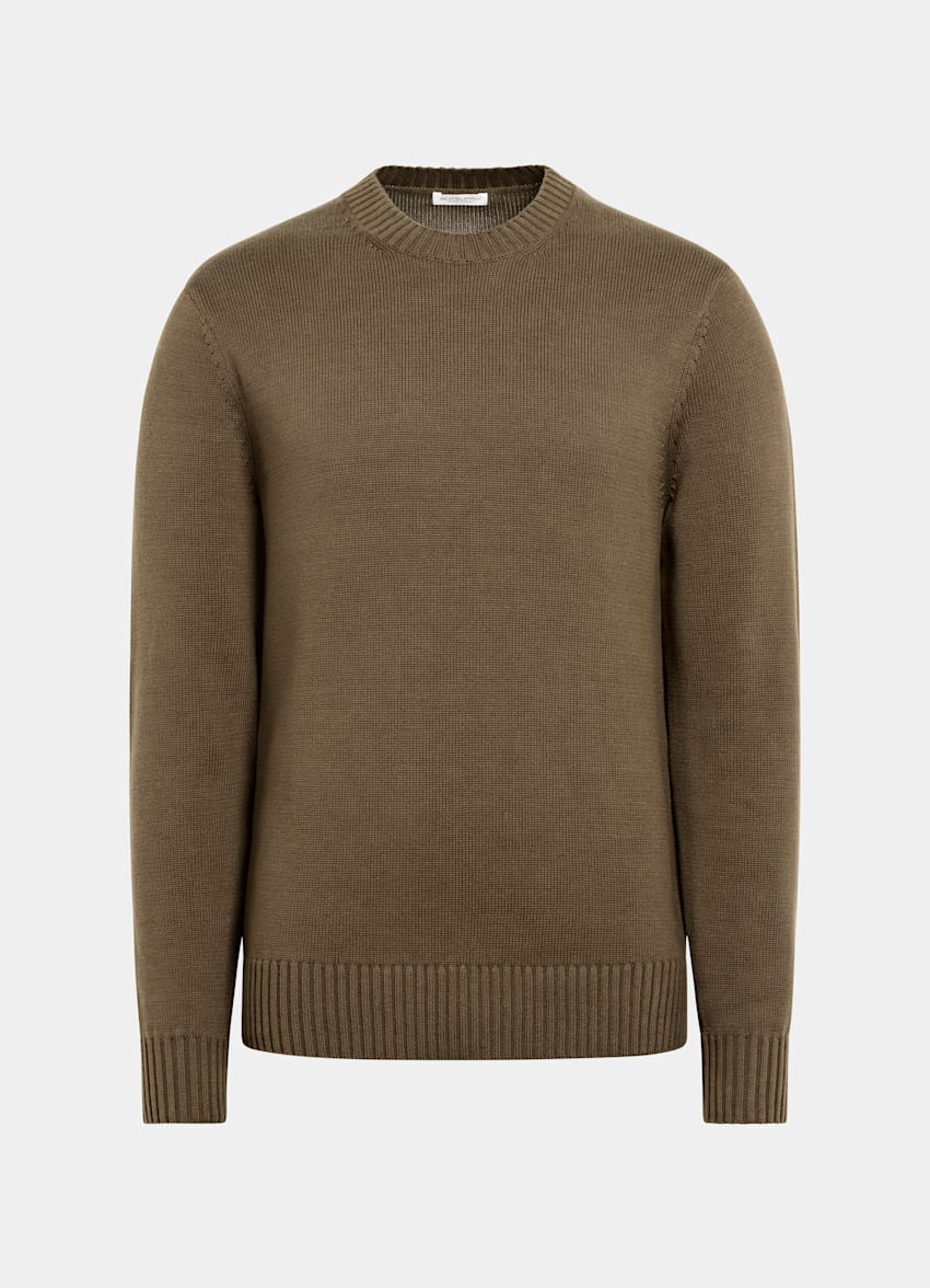 SUITSUPPLY Pure Cotton Dark Green Crewneck