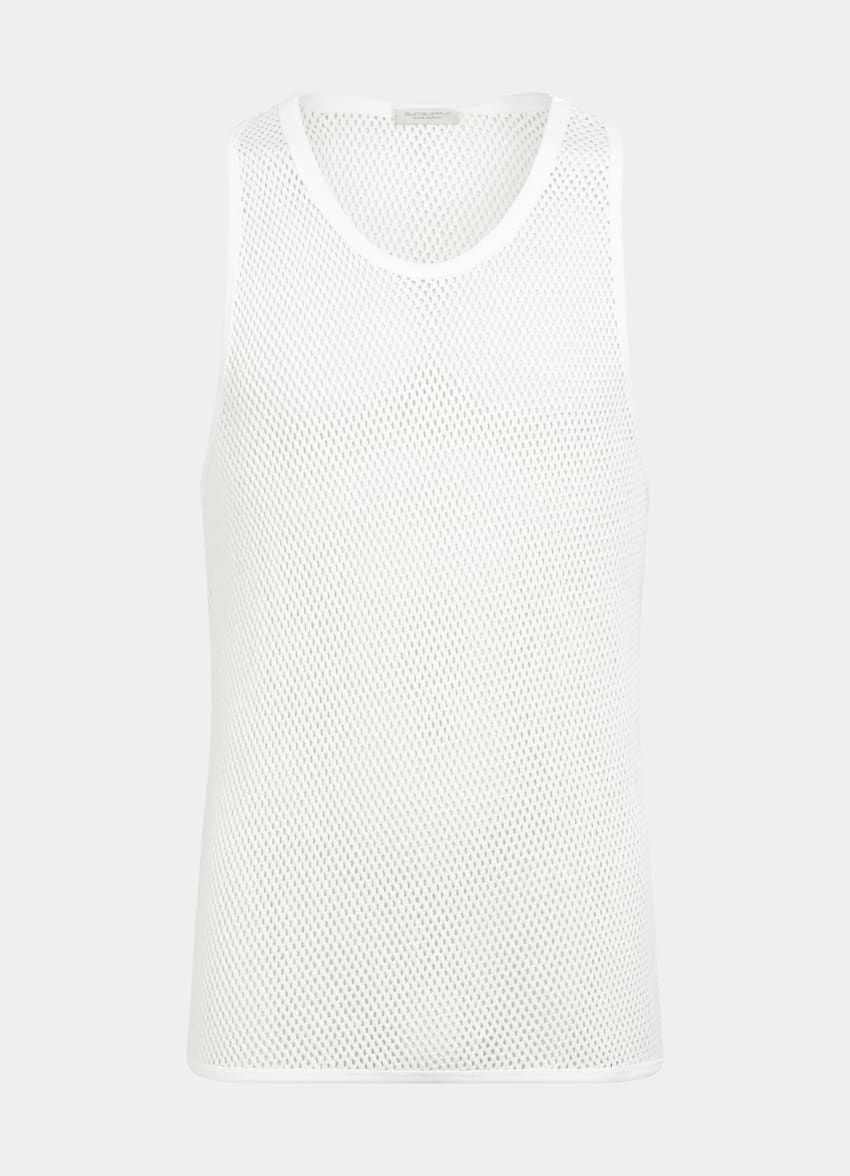 SUITSUPPLY Pur coton D&eacute;bardeur en crochet blanc cass&eacute;