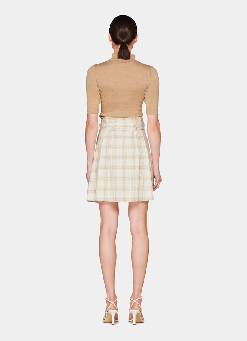 White plaid skirt clearance