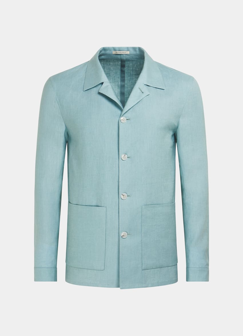 SUITSUPPLY Pur lin - Baird McNutt, Royaume-Uni Ensemble décontracté bleu menthe