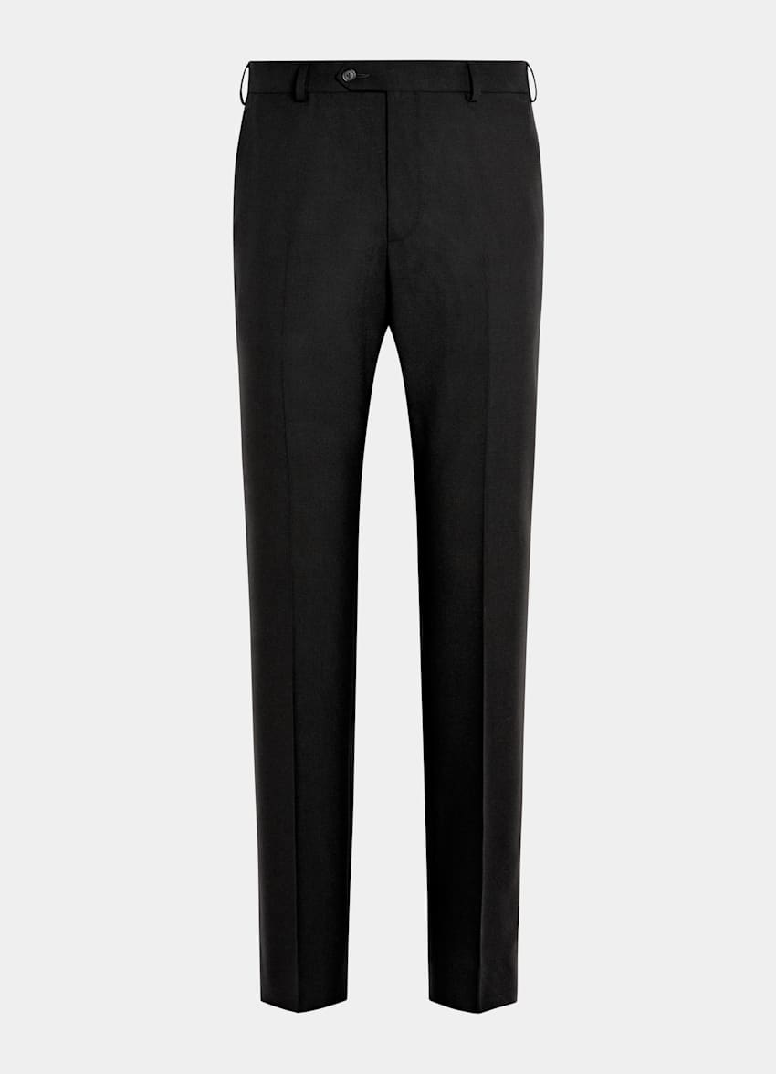 SUITSUPPLY All Season Wrinkle-Free 4-Ply Wool by Rogna, Italy Black Tailored Fit Havana Suit