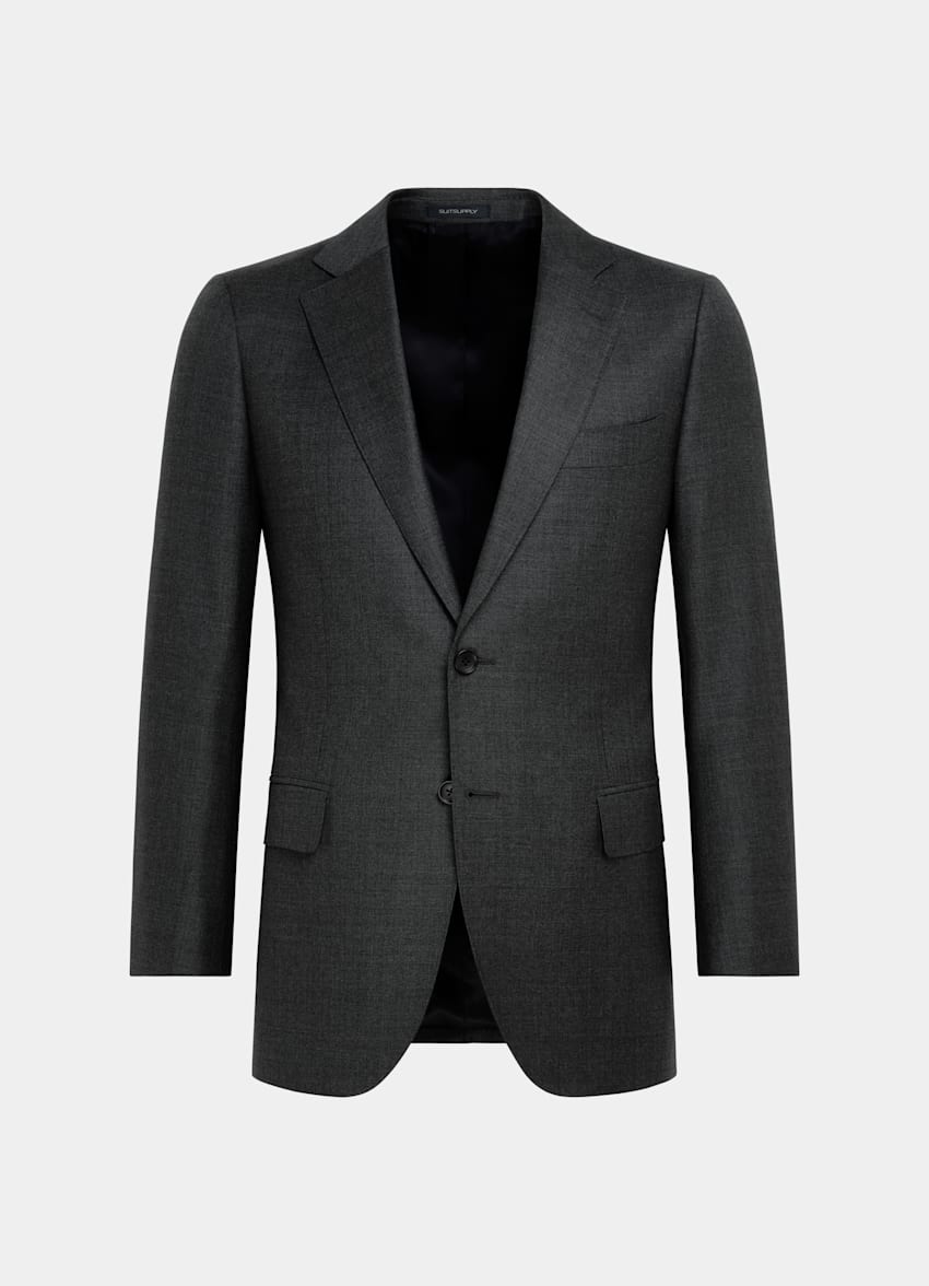Dark Grey Lazio Suit in Pure US | Wool SUITSUPPLY S110\'s