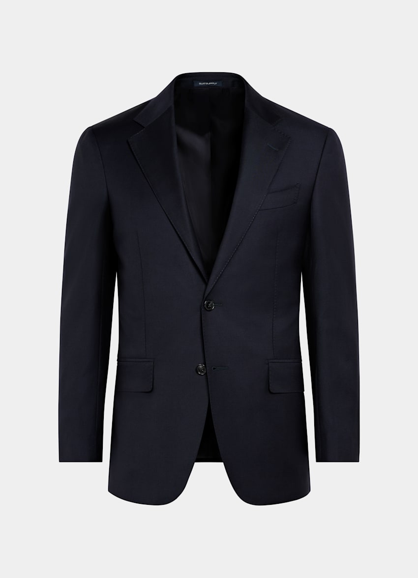SUITSUPPLY All Season Pure S110's Wool by Vitale Barberis Canonico, Italy Navy Tailored Fit Havana Suit
