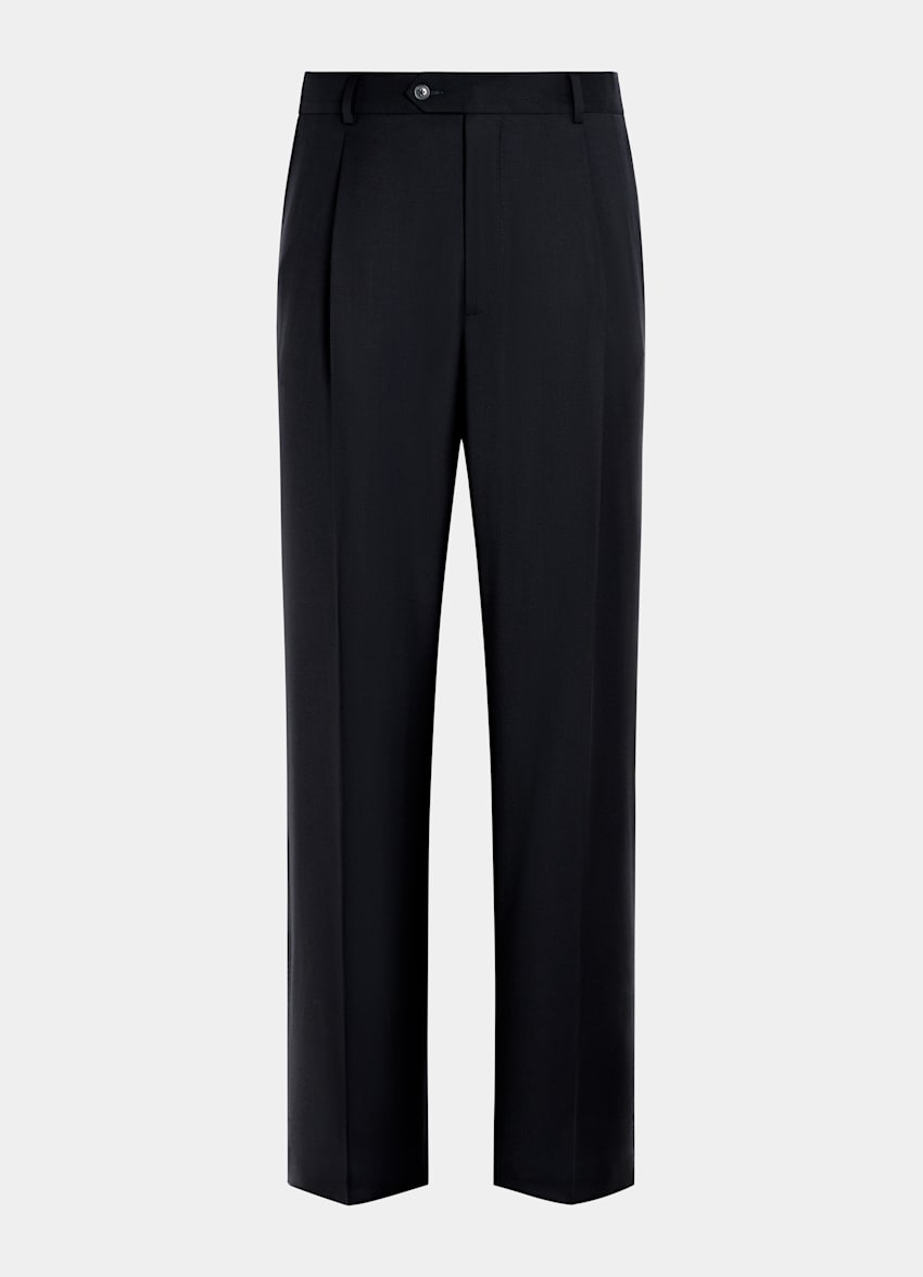 SUITSUPPLY All Season Pure S110's Wool by Vitale Barberis Canonico, Italy Navy Tailored Fit Havana Suit