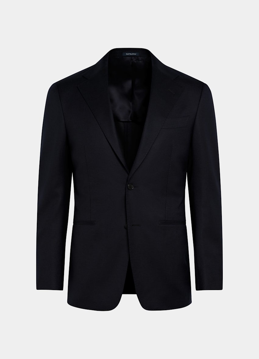 SUITSUPPLY Winter Reine S120er Flanell-Schurwolle von Vitale Barberis Canonico, Italien Havana Anzug navy Tailored Fit