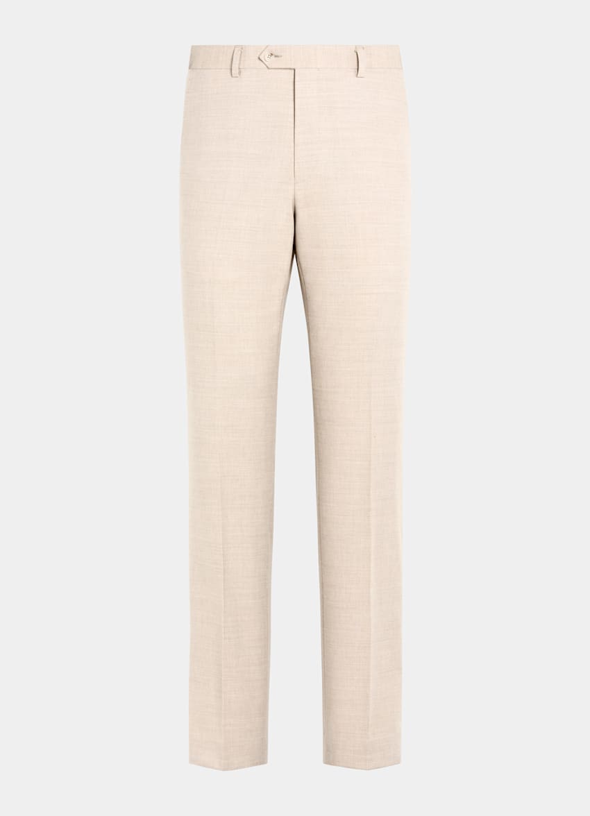 SUITSUPPLY All Season Wrinkle-Free 4-Ply Wool by Rogna, Italy Sand Tailored Fit Havana Suit