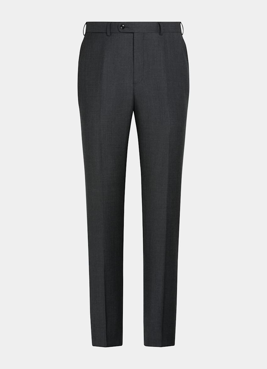 Dark Grey Bird's Eye Sienna Suit in Pure S130's Wool