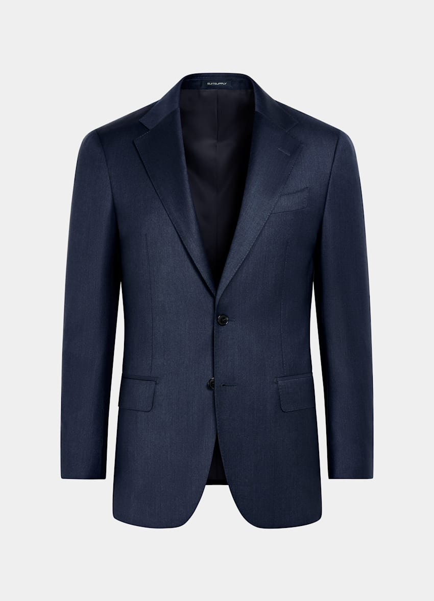 SUITSUPPLY All Season Pure S110's Wool by Vitale Barberis Canonico, Italy Mid Blue Tailored Fit Havana Suit
