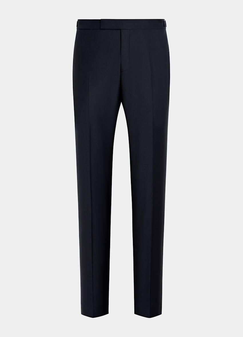 SUITSUPPLY All Season Pure S110's Wool by Vitale Barberis Canonico, Italy Navy Three-Piece Tailored Fit Havana Tuxedo