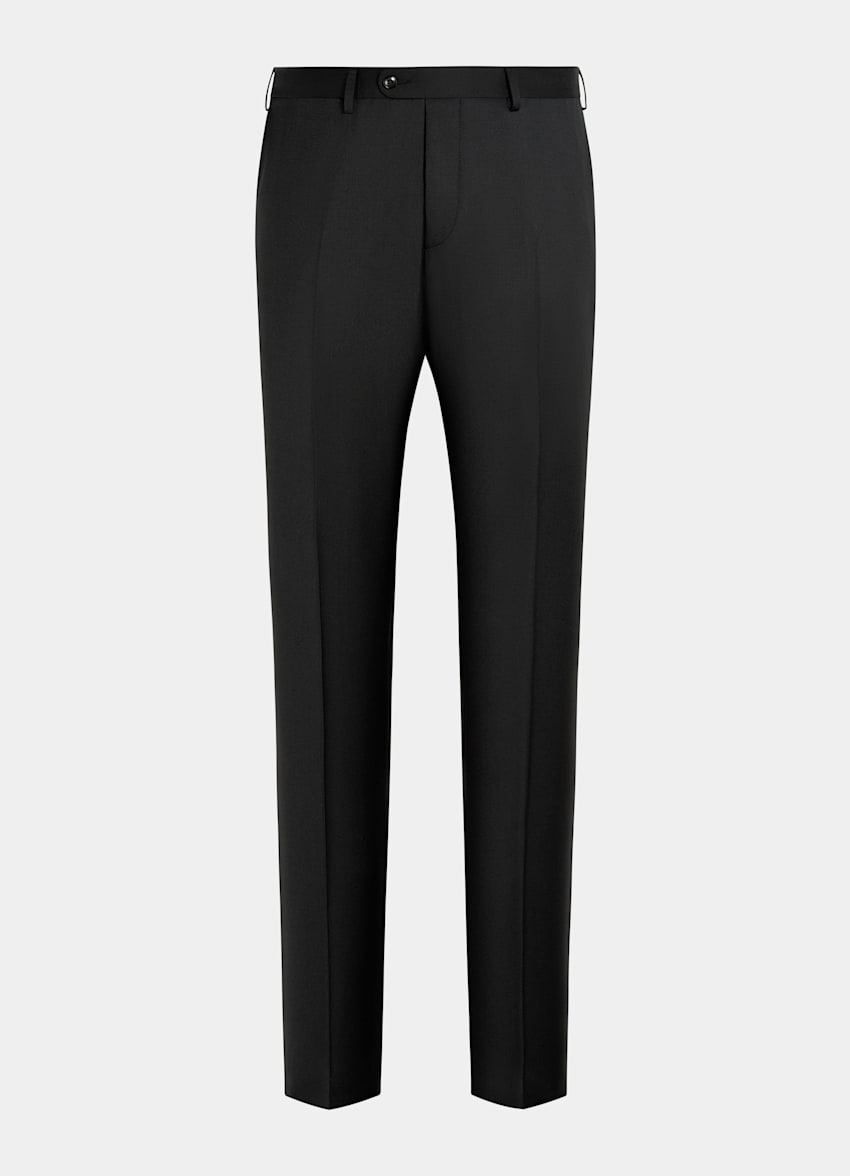 SUITSUPPLY All Season Pure Wool by Reda, Italy Black Perennial Tailored Fit Havana Suit