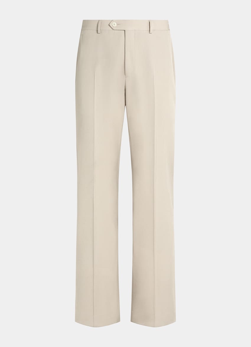 SUITSUPPLY All Season Wrinkle-Free 4-Ply Wool by Rogna, Italy Light Brown Tailored Fit Milano Suit