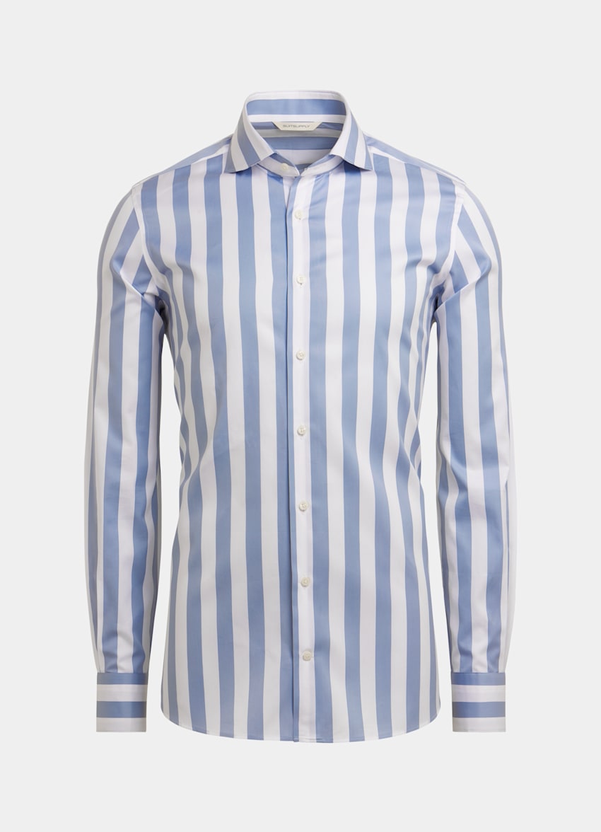Blue Extra Slim Fit Shirt | Cotton 