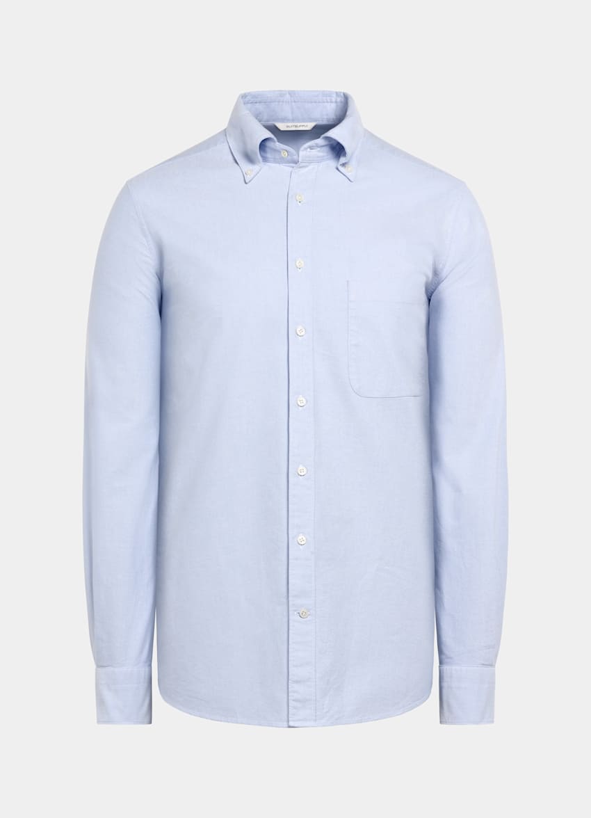 SUITSUPPLY Egyptian Cotton by Testa Spa, Italy Light Blue Slim Fit Shirt