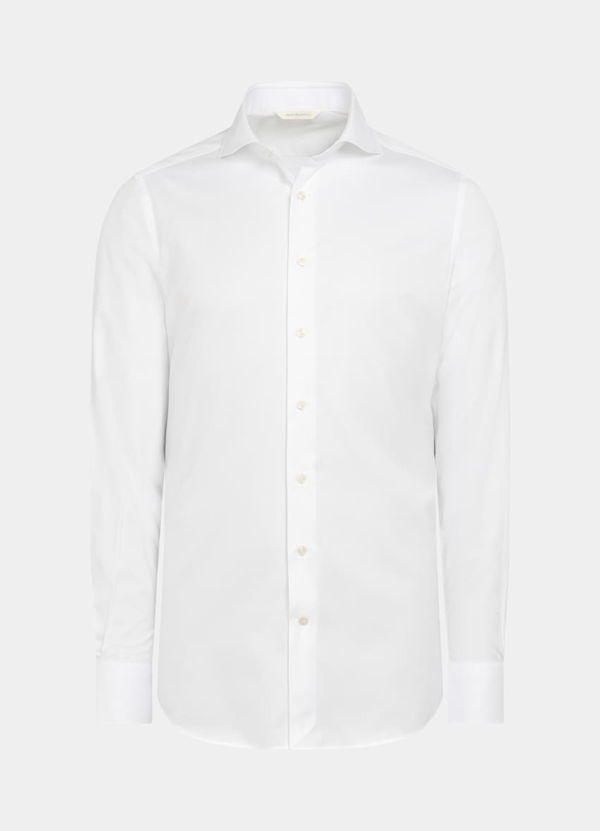 SUITSUPPLY Bawełna egipska od Albini, Włochy Koszula twill tailored fit biała
