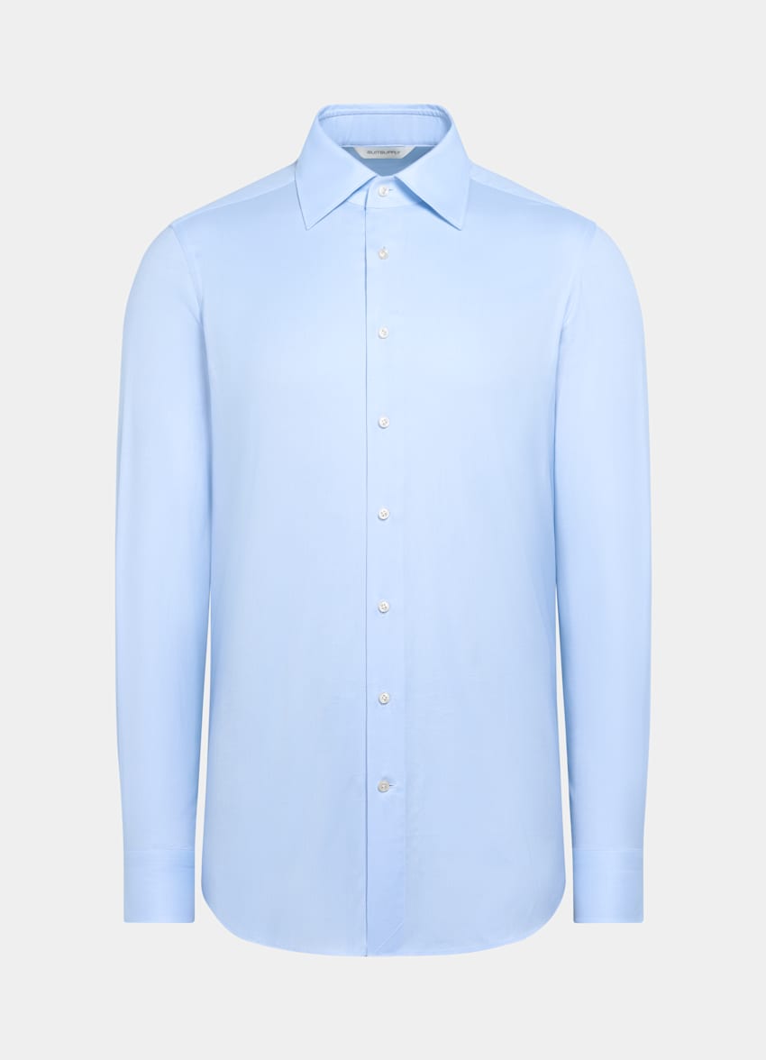 SUITSUPPLY Egyptian Cotton by Albini, Italy Light Blue Classic Collar Shirt