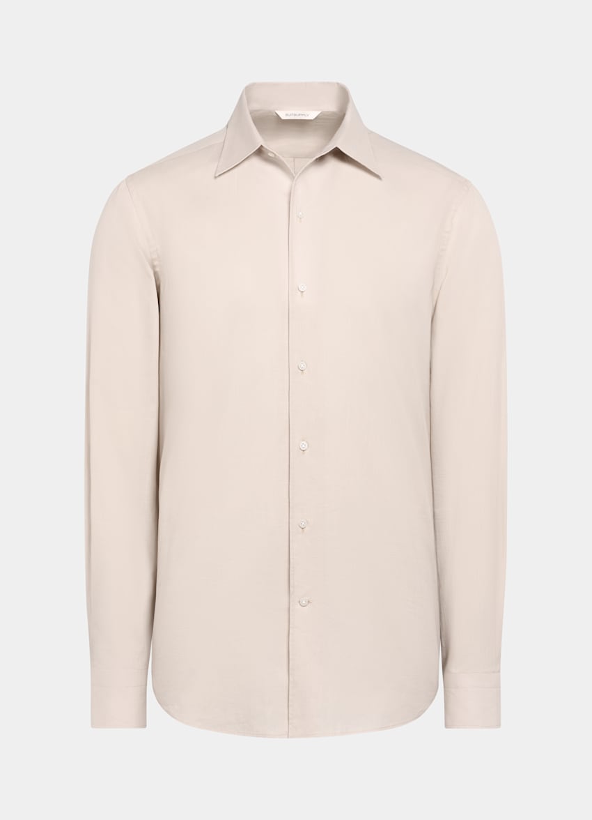 SUITSUPPLY Egyptian Cotton by Albini, Italy Sand Tailored Fit Shirt