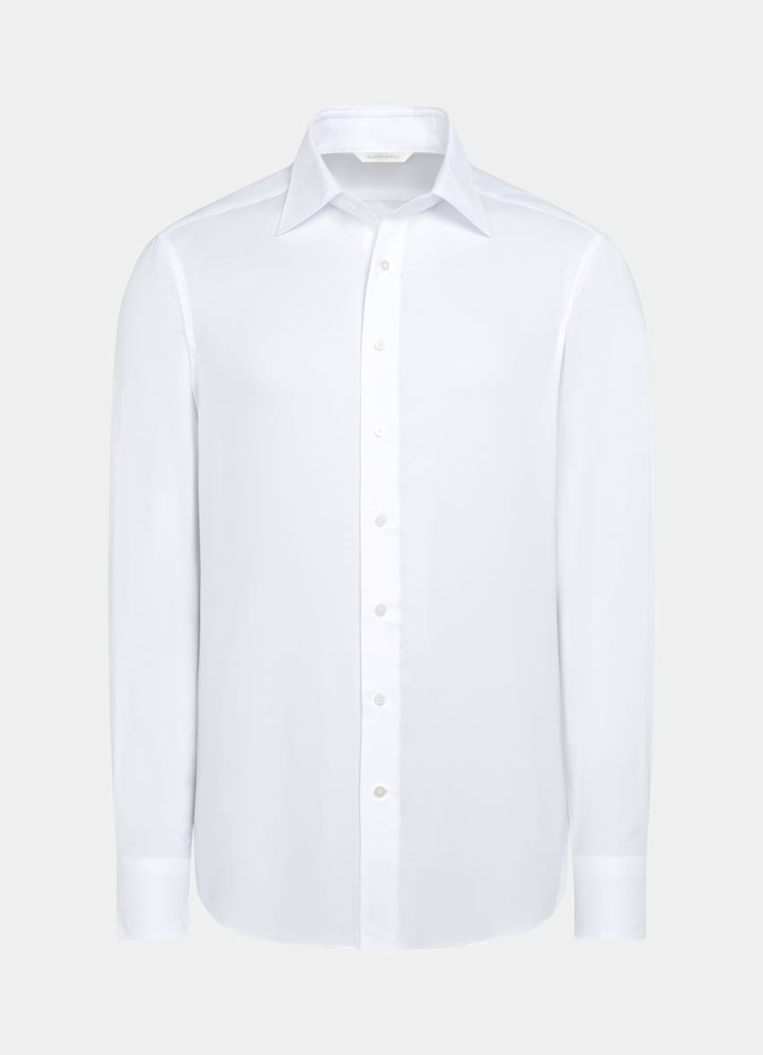 SUITSUPPLY Lyocell by Testa 1919 Srl, Italy White Lyocell Shirt