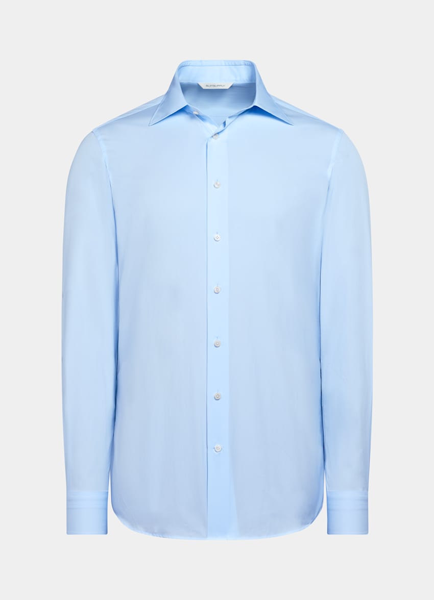SUITSUPPLY Pur coton - Sidogras, Espagne Chemise en coton bleu clair