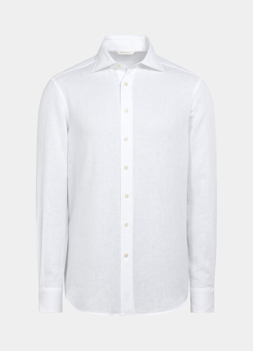 SUITSUPPLY Pure Linen by Baird McNutt, United Kingdom White Linen Shirt