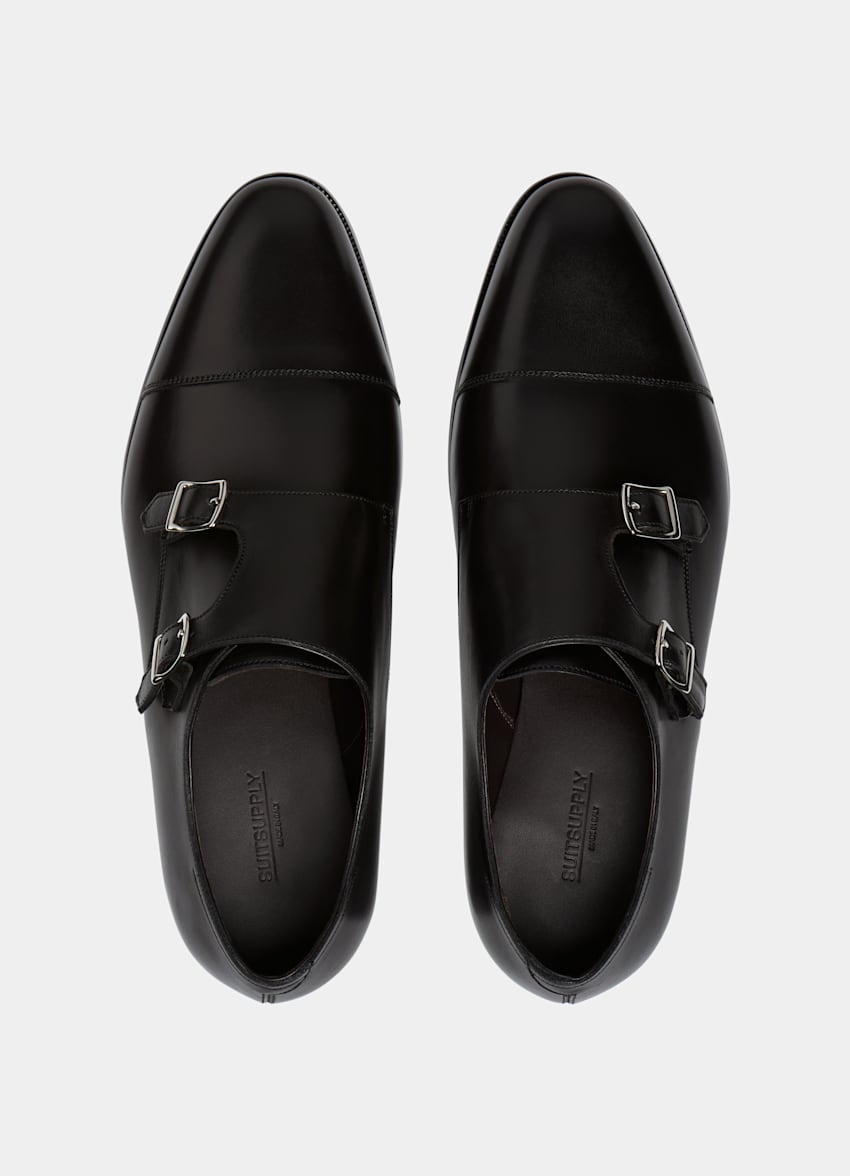 Black Double Monk Strap | Italian Calf Leather | Suitsupply Online Store
