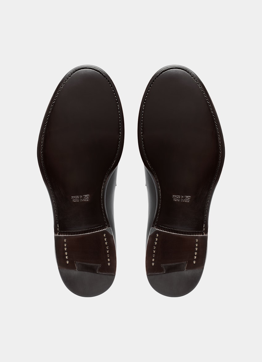 SUITSUPPLY Italian Calf Leather Black Penny Loafer