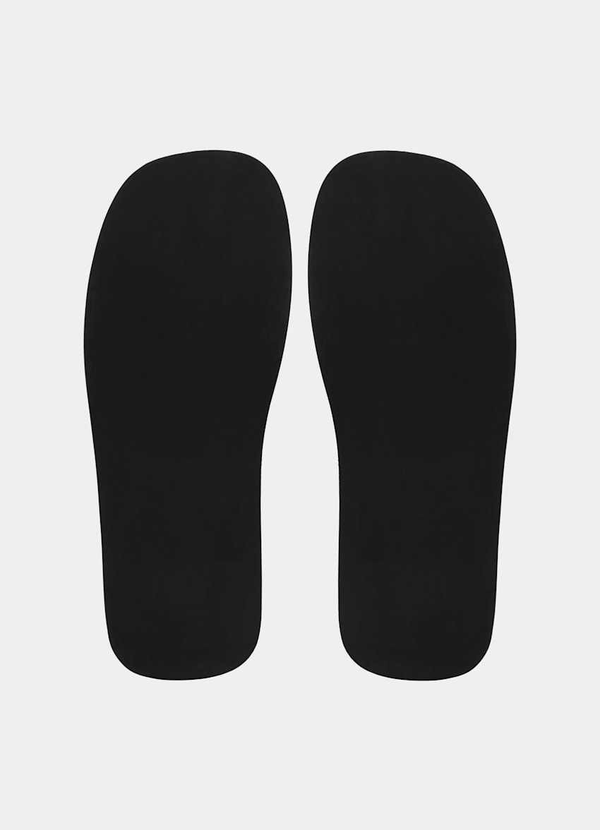 SUITSUPPLY Italienisches Kalbvelours Slipper Loafer dunkelbraun — in Italien angefertigt