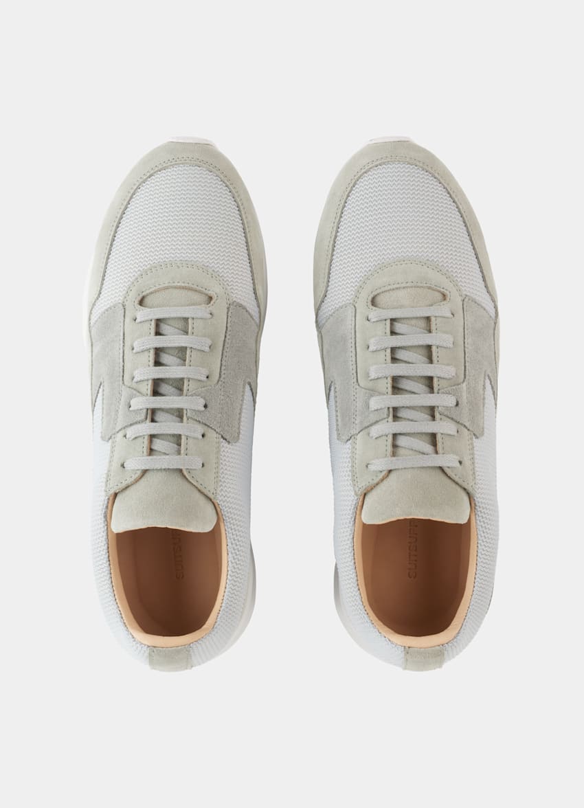 Light Grey Runner Sneaker | Suede & Canvas | Suitsupply Online Store
