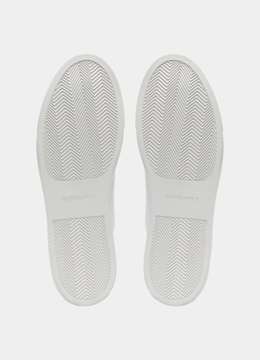 SUITSUPPLY Italian Grained Calf Leather White Sneaker