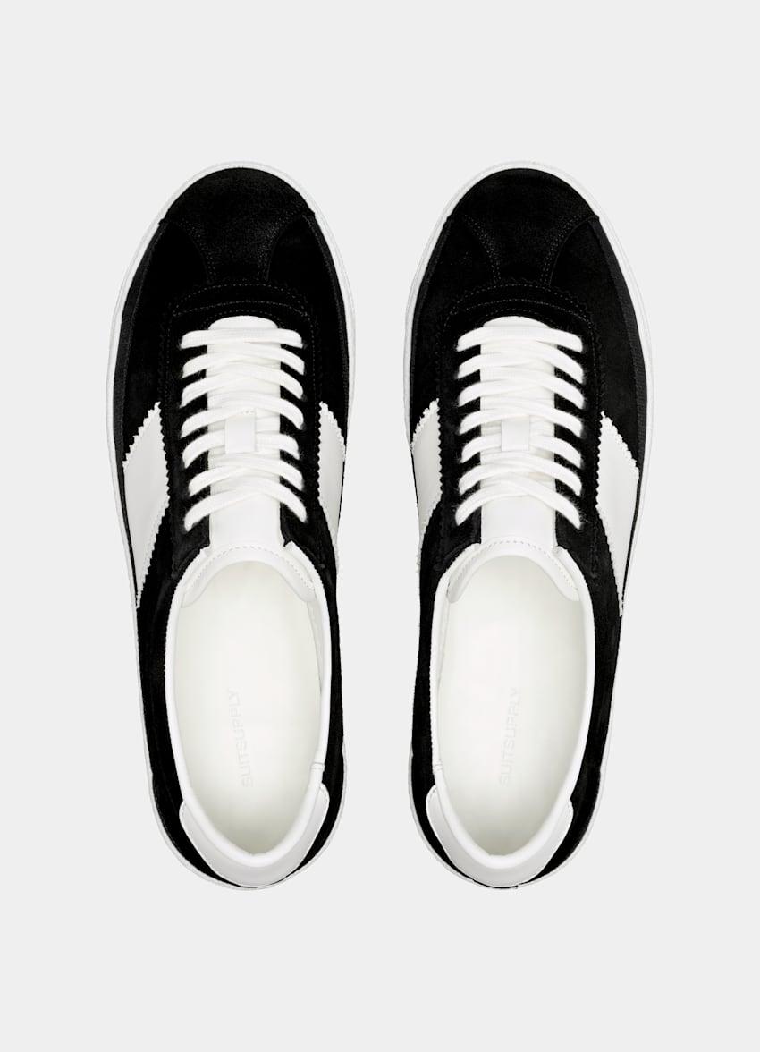 SUITSUPPLY Italian Calf Suede Black Sneaker