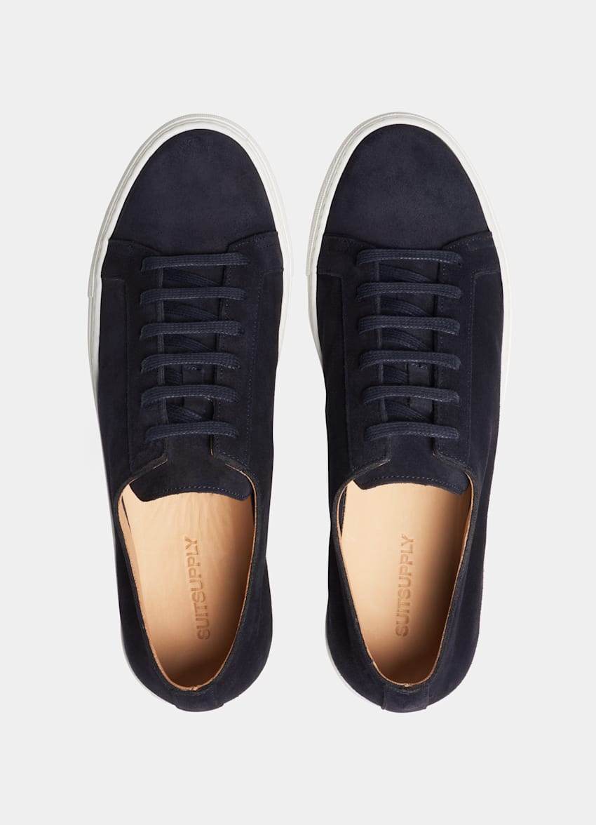 Navy Unlined Sneaker | Calf Suede | Suitsupply Online Store