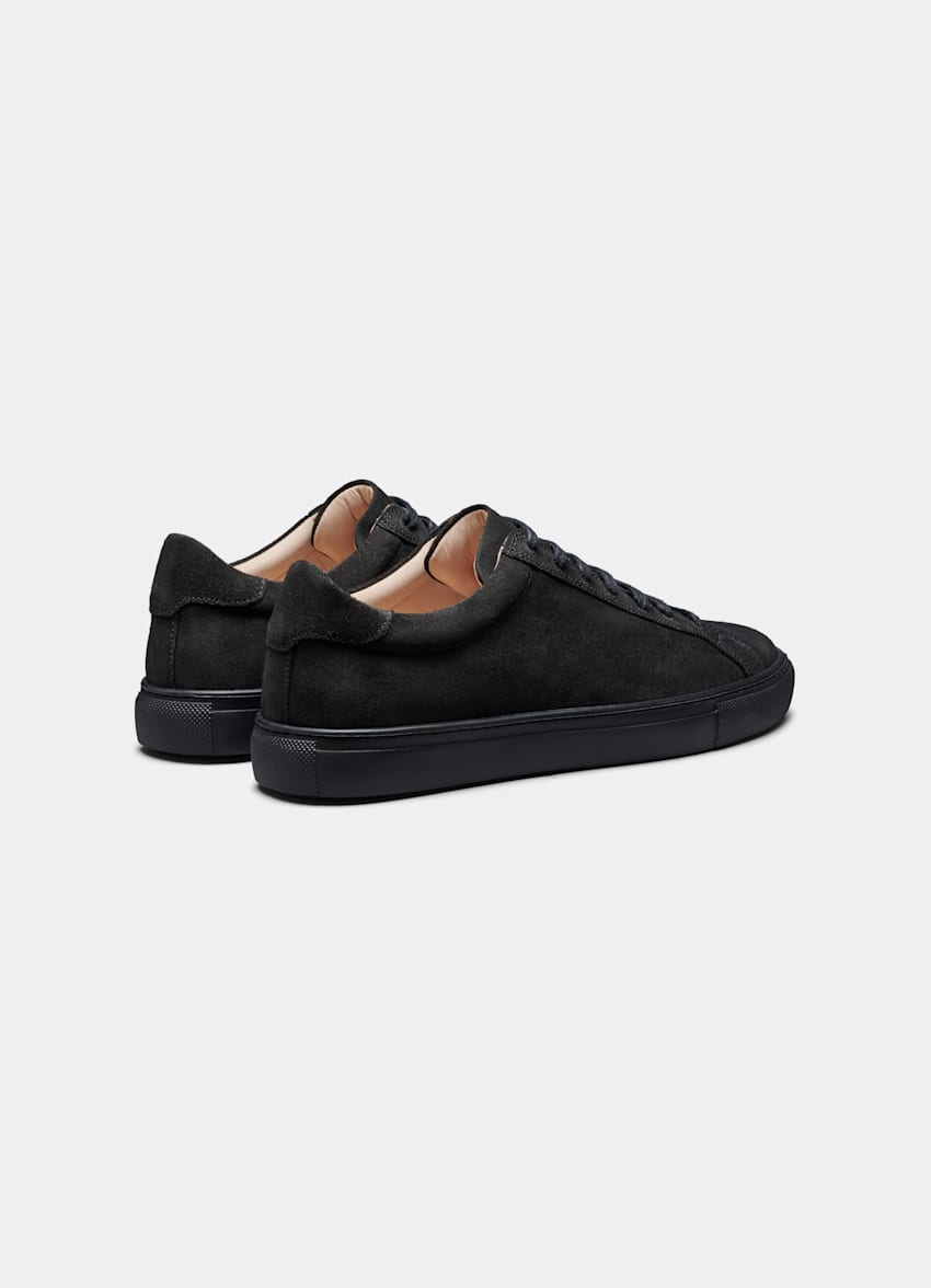 Black Monochrome Sneaker | Calf Suede | SUITSUPPLY