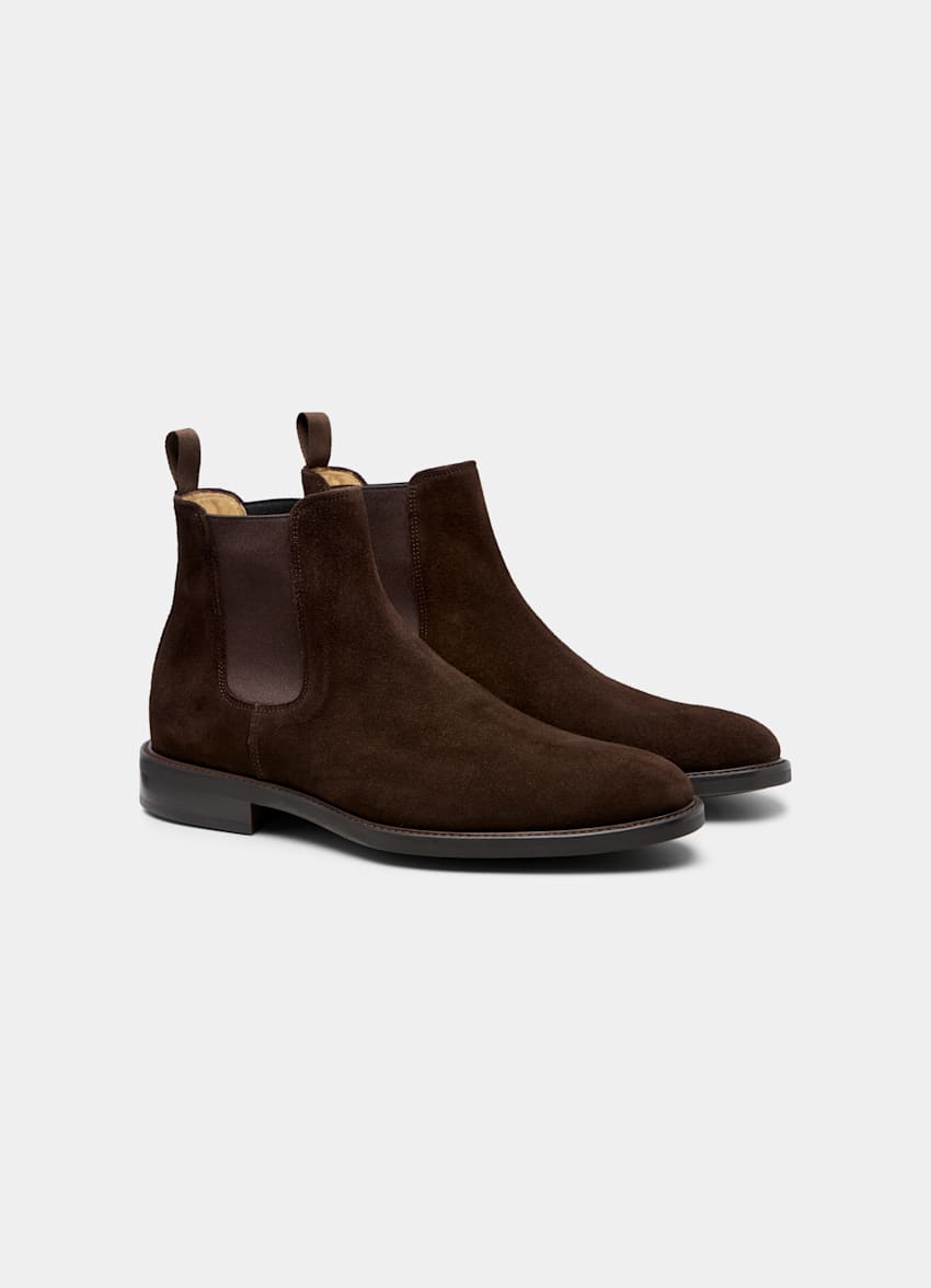 Brown Chelsea Boot | Calf Suede | Suitsupply Online Store