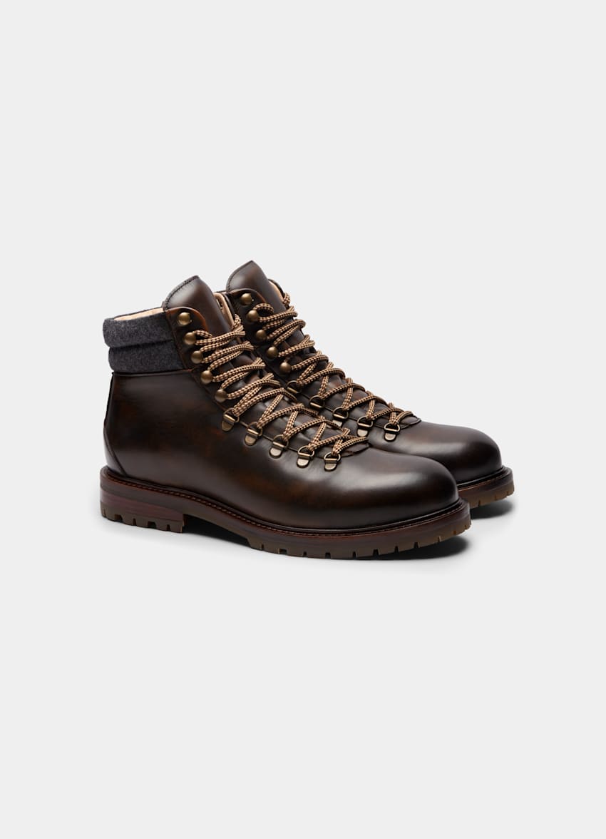 Brown Hiking Boot | Calf Leather | Suitsupply Online Store